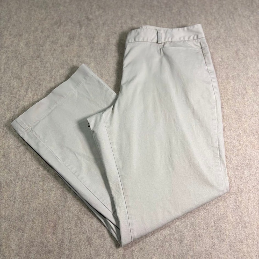LL Bean Favorite Fit Curvy Pants Womens 18 Reg Tan Cotton Stretch Chino Coastal